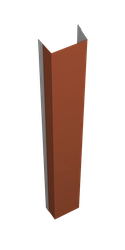 Крепежная планка нижняя для забора жалюзи Техас Grand Line 0,5 Сатин матовый ТХ RAL 8004 терракота (2,5м) GL 630248