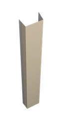 Крепежная планка нижняя для забора жалюзи Техас Grand Line 0,45 Drap ТХ RAL 1015 светлая слоновая кость (2м) GL 651015