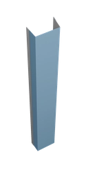 Крепежная планка нижняя для забора жалюзи Техас Grand Line 0,45 Drap ТХ RAL 5024 пастельно-синий (3м) GL 755963