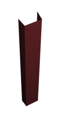 Крепежная планка нижняя для забора жалюзи Техас Grand Line 0,45 ПЭ двухсторонний RAL 3005 красное вино (1,8м) GL 630021