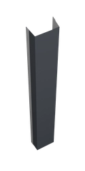 Крепежная планка нижняя для забора жалюзи Техас Grand Line 0,5 PurLite матовый RAL 7024 мокрый асфальт (2,5м) GL 630157