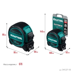 KRAFTOOL  Extrem, 10 м х 32 мм, рулетка со сверх широким полотном (34127-10) 34127-10