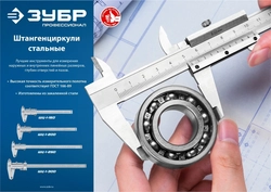 ЗУБР  ШЦ-1-250, 250 мм, стальной штангенциркуль, Профессионал (34514-250) 34514-250