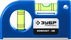 ЗУБР  КОМПАКТ - 2М, 85 мм, магнитный компактный уровень, Профессионал (34551) 34551