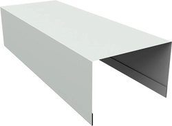 Крышка для забора из сайдинга Квадро Брус, Вертикаль Grand Line 0,45 Drap RAL 9003 сигнальный белый (3м) GL 761932