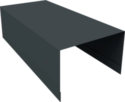 Крышка для забора из сайдинга Блок-хаус новый Grand Line 0,45 ПЭ двухсторонний RAL 7016 антрацитово-серый (3м) GL 763015
