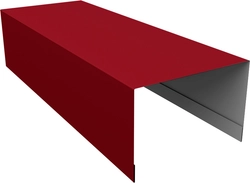 Крышка для забора из сайдинга Квадро Брус, Корабельная Доска, ЭкоБрус новый Grand Line 0,45 ПЭ RAL 3003 рубиново-красный (2,5м) GL 686698