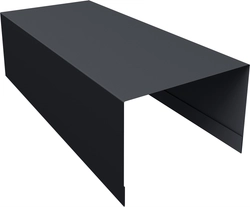 Крышка для забора из сайдинга ЭкоБрус Grand Line 0,45 Drap ТХ двухсторонний RAL 7024 мокрый асфальт (3м) GL 763413
