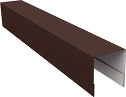 Планка боковая для забора из сайдинга Блок-хаус новый Grand Line 0,5 Сатин матовый ТХ RAL 8017 шоколад (3м) GL 764570