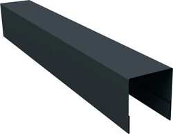 Планка боковая для забора из сайдинга Блок-хаус новый Grand Line 0,5 Velur RAL 7016 антрацитово-серый (3м) GL 764585