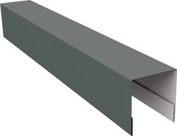 Планка боковая для забора из сайдинга Блок-хаус новый Grand Line 0,45 ПЭ RAL 7005 мышино-серый (3м) GL 764748