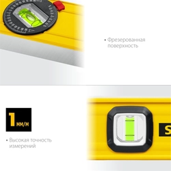STAYER  LEADER, 1500 мм, усиленный профиль, уровень с поворотным глазком (3466-150) 3466-150_z01