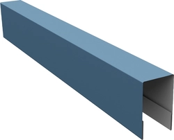 Планка боковая для забора из сайдинга Квадро Брус, Корабельная Доска, ЭкоБрус новый Grand Line 0,45 Drap ТХ RAL 5024 пастельно-синий (2,5м) GL 763709