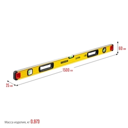 STAYER  PRO STABIL, 1500 мм, усиленный профиль, уровень с поворотным глазком, Professional (3471-150) 3471-150_z02