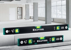 KRAFTOOL  1200 мм, усиленный профиль, с зеркальным глазком, магнитный уровень (34785-120) 34785-120