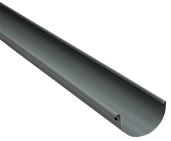 Желоб полукруглый Grand Line ПУ матовый 125мм 3м RAL 7024 мокрый асфальт GL 670328