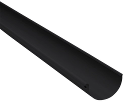 Желоб полукруглый Grand Line ПУ матовый 125мм 3м RAL 9005 черный GL 697160