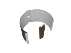 Крепление трубы круглой Ø90 на кирпич Vortex Микс RAL 8017 шоколад GL 214701