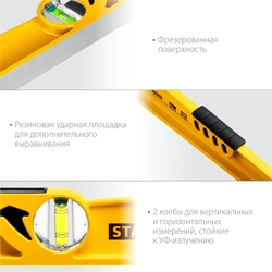STAYER  HARD, 600 мм, с зеркальным глазком, литой уровень, Professional (3483-060) 3483-060