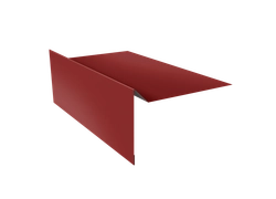 Планка ветровая для мягкой кровли простая 100х20х100 Grand Line 0,45 ПЭ с пленкой RAL 3011 коричнево-красный (3м) GL 500483