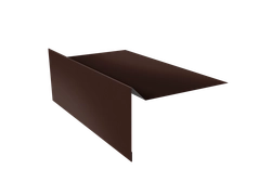 Планка ветровая для мягкой кровли простая 100х20х100 Grand Line 0,45 ПЭ с пленкой RAL 8017 шоколад (3м) GL 500900