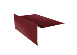 Планка ветровая для мягкой кровли простая 100х20х100 Grand Line 0,45 ПЭ с пленкой RAL 3005 красное вино (3м) GL 500903