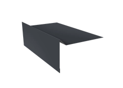 Планка ветровая для мягкой кровли простая 100х20х100 Grand Line 0,5 Сатин матовый ТХ RAL 7024 мокрый асфальт (3м) GL 565015