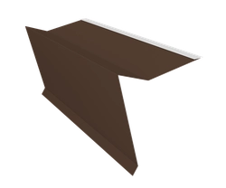 Планка ветровая для мягкой кровли 60х30х90 Фартук фронтонный S5 Grand Line 0,45 Drap RAL 8017 шоколад (3м) GL 654017