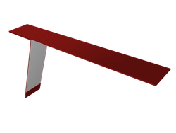 Планка карнизная фальц 130х80 Grand Line 0,5 Сатин с пленкой RAL 3011 коричнево-красный (3м) GL 498930