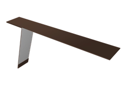 Планка карнизная фальц 130х80 Grand Line 0,5 PurPro с пленкой RAL 8017 шоколад (3м) GL 561226