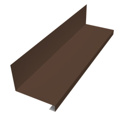 Планка примыкание нижнее к трубе для Кликфальц Про Grand Line 0,7 ПЭ с пленкой RAL 8017 шоколад (3м) GL 498425
