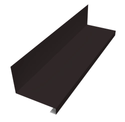 Планка примыкание нижнее к трубе для Кликфальц Про Grand Line 0,45 Drap ТР RAL 9005 черный (2м) GL 714056