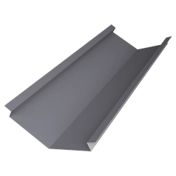 Планка ендовы нижней для композитной черепицы 140х140 Grand Line 0,5 ПЭ с пленкой RAL 7004 сигнальный серый (2м) GL 624531