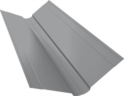 Планка ендовы верхней фигурной 150х150 Grand Line 0,7 ПЭ с пленкой RAL 7004 сигнальный серый (2м) GL 614239