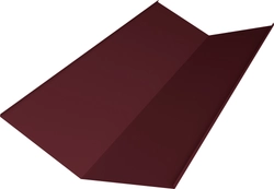 Планка ендовы нижней 300х300 Grand Line 0,45 ПЭ двухсторонний с пленкой RAL 3005 красное вино (2м) GL 473633