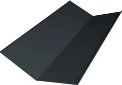 Планка ендовы нижней 300х300 Grand Line 0,45 ПЭ двухсторонний с пленкой RAL 7016 антрацитово-серый (3м) GL 644745
