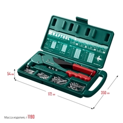 KRAFTOOL  RX-7, 360°, 2.4 - 4.8 мм, литой поворотный заклепочник в кейсе (31176-H6) 31176-H6_z01