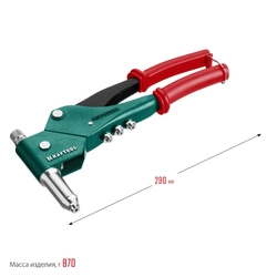 KRAFTOOL  Combo3-M6, 360°, 3 вида заклёпок, комбинированный поворотный заклепочник в кейсе (31178) 31178_z01
