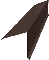 Планка конька односкатной кровли 160х160 Grand Line 0,5 Полидэкстер TwinColor RAL 8017 шоколад (2м) GL 818066