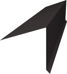 Планка конька односкатной кровли 180х160 Grand Line 0,5 PurPro матовый RR 32 темно-коричневый (2м) GL 488971