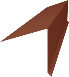 Планка конька односкатной кровли 180х160 Grand Line 0,45 Drap ТР RAL 8004 терракота (3м) GL 691085