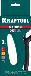KRAFTOOL  STRIKE, 3-в-1: тип 53 (A/10/JT21) 23GA (6 - 10 мм)/13/23, пластиковый мощный степлер (3189) 3189