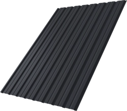 Профнастил С10A Grand Line 0,4 ПЭ матовый с пленкой RAL 7024 мокрый асфальт GL 803343