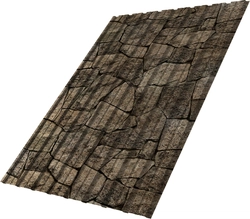 Профнастил C10B фигурный Grand Line 0,45 Принт Элит Королевский камень TwinColor GL 751741