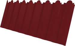 Профнастил С20B фигурный Grand Line 0,45 Drap ТР RAL 3005 красное вино GL 697547