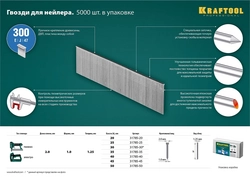 KRAFTOOL  тип 18GA (47/300/F) 40 мм, 5000 шт, гвозди для нейлера (31785-40) 31785-40