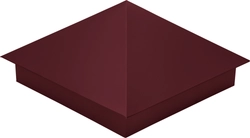 Колпак на столб 390х390мм 0,4 ПЭ с пленкой RAL 3005 красное вино GL 245026