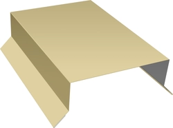 Парапетная крышка прямая 125мм Grand Line 0,4 ПЭ с пленкой RAL 1014 слоновая кость (2м) GL 624081