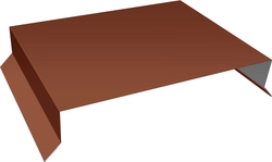 Парапетная крышка прямая 250мм Grand Line 0,45 ПЭ с пленкой RAL 8004 терракота (2,5м) GL 540971