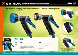 GRINDA  BM-R, плавная регулировка, курок сзади, металлический с TPR, поливочный пистолет, PROLine (8-427311) 8-427311_z02